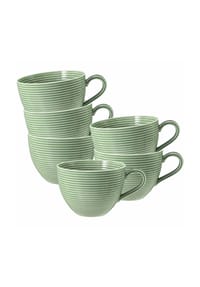 Seltmann Weiden Milchkaffeetassen Beat Color Glaze 0,35 l 6er Set - BEAT - beige