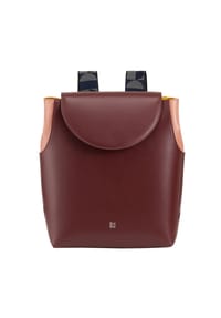 DuDu - City Rucksack Leder 30 cm - burgundy