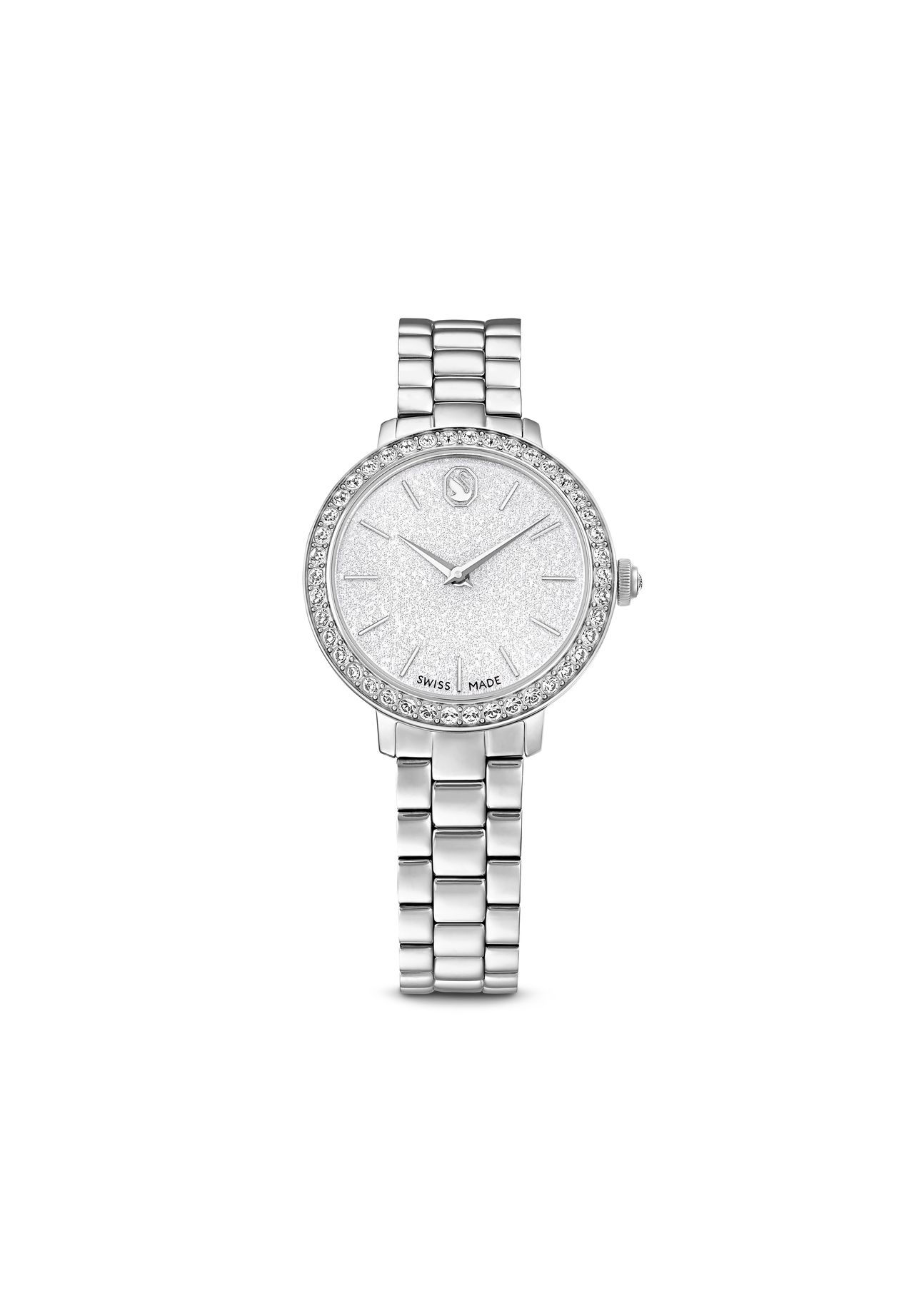 Swarovski Damen Silber,Silber,Glitzerflocke Matrix (30 Mm) Silbernes Glitzerzifferblatt / Uhr - Bild 7