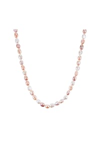 VALERO PEARLS - Damen Kette aus 925/- Sterling Silber in Silber mit Süßwasser-Zuchtperle - multicolor
