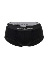 DOLCE & GABBANA - Herren Slip - Continuative Slip Brando, gerippt, Baumwolle - Schwarz