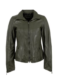 JILANI - Damen Lederjacke Lammnappa olive - olive