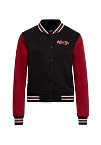 QUEEN KEROSIN - Collegejacke mit Vintage Comic-Art Built It Up! - schwarz