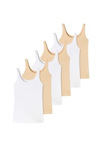 uncover by SCHIESSER - Unterhemd / Tanktop 6er Pack Cotton - Schwarz