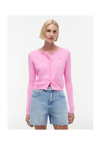 TOMMY Jeans - Strickjacke Essential, Baumwolle, für Damen - C8P BLUE