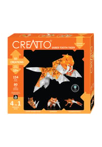 KOSMOS - Creatto Säbelzahntiger / Saber Tooth Tiger, Bastelset, 3D-Puzzle, Nachtlicht, Leuchtfigur, Dekoration, Puzzle, 3676 - 