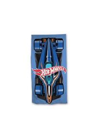 COFI - Hot Wheels Strandtuch – Perfekt für Strand, Pool & Bad, 100% Polyester - Blau 70 x 140cm