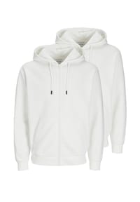 JACK & JONES - Sweatjacke / Hoodie 2er Pack Bradley - Cloud Dancer