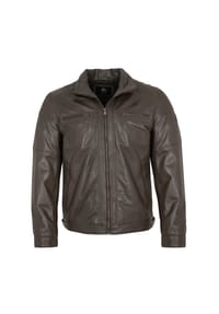 OTTO KERN - Herren Lederjacke Lammnappa dunkelbraun - dunkelbraun