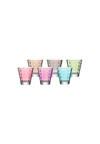 LEONARDO Trinkgläser Optic 215 ml 6er Set bunt - OPTIC - bunt
