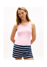 TOMMY HILFIGER - Schlafanzug-Oberteil TH HERITAGE, Stretch, für Damen - TOL  PINK