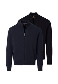 redmond - Strickjacke 2er Pack Basic - Schwarz
