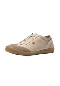 softinos® - Glattleder Sneaker - Beige/Braun