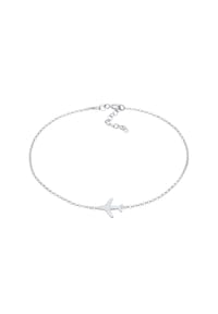 elli. - Fußschmuck Flugzeug Travel Reise Basic 925 Silber - Silber
