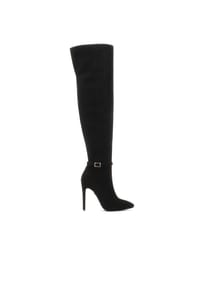kazar - Overknee-Stiefel aus Wildleder mit hohem Stilettoabsatz - Schwarz