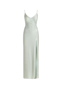 Vera Mont - Abendkleid mit Seitenschlitzen - Dark Red/Grey