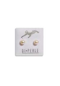 Adelia's - Damen Perlenschmuck 925 Silber Süsswasser Perlen Ohrstecker - weiß