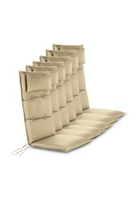 Aspero® - 6 Hochlehner Stuhlauflagen Sitzpolster - Anthrazit