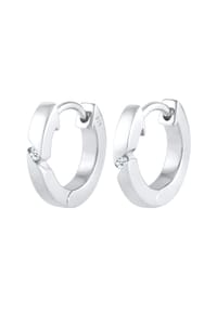 elli. DIAMONDS - Ohrringe Creolen Basic Diamant (0.03 Ct.) 925 Silber - Gold