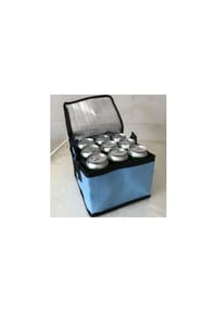 COFI - Thermotasche Reiseorganizer mit Reißverschluss quadratisch mit Tragegriffe - Blau OneSize