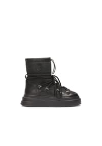 ONE ELEMENT - Schwarze Schneestiefel mit Bindung auf dicker Sohle - Schwarz