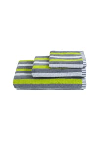 GRACE GRAND SPA - Handtuch Set in gestreiftem Design - Limette