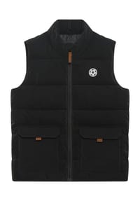 MANGUUN - Steppweste, Stehkragen, für Kinder - 4 BLACK