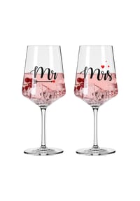 RITZENHOFF Coktailglas-Set, 2-teilig - LIEBE - SCHWARZ, ROT