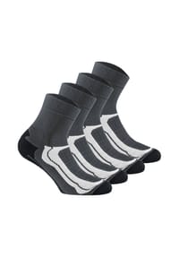 Rohner Advanced Socks - Unisex Quarter-Socken, 4er Pack - Quarter Sport, Baumwoll-Mix - Grau