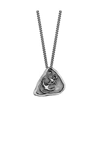 HAZE & GLORY - Halskette Anker Coin - Castaway 925 Silber - Schwarz