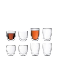 bodum® Doppelwandgläser, 8-teilig - PAVINA - TRANSPARENT