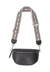 Seasons of April - Gürteltasche Crossbody Bag Helen Schultertasche, Umhängetasche in Gr. M, 100% Leder mit breitem Gurt - Cognac
