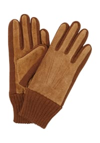 Otto Kessler - Handschuhe, Rauleder, Strick, Unifarben, für Damen - BLACK 001