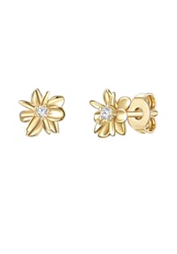 GLANZSTÜCKE MÜNCHEN - Damen Ohrringe aus 925/- Sterling Silber in Gelbgold mit Zirkonia - gelbgold