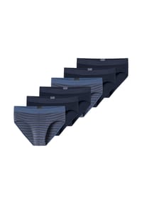 SCHIESSER - Rio Slip / Unterhose 6er Pack 95/5 Cotton - Dunkelblau / blau