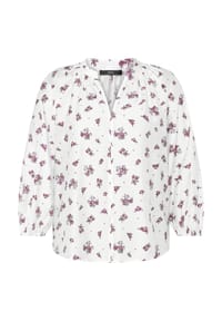 zero - Schlupfbluse mit Print - Cream/Pink