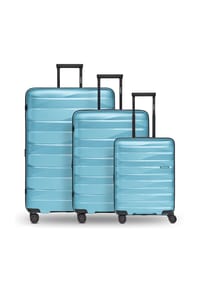 bergpfeil® Travel - Travel 4-Rollen Kofferset 3-tlg. mit Dehnfalte - arctic silver metallic
