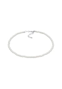 elli. - Fußschmuck Perlen Synthetisch Klassik Basic 925 Silber - Silber