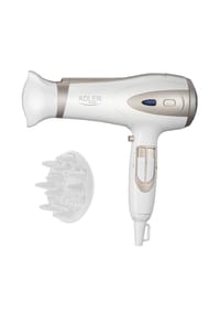 COFI - Adler AD 2248 Haartrockner in Champangerweiß, 2400 W mit 3 Temperaturstufen - Champagnerweiß 22,3 × 9,5 × 27 cm