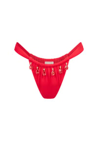 MODA MINX - Bikinihose Selene mit tollen Schmuck-Elementen - Red