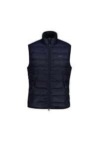 GANT - Herren Daunenweste - LIGHT DOWN VEST, leichte Steppweste, Stehkragen, Zip - Blau