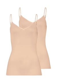 HANRO - Spaghetti Top 2er Pack Cotton Seamless - Schwarz