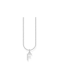 Thomas Sabo Essentials - Kette mit Buchstaben-Anhänger F - silberfarben