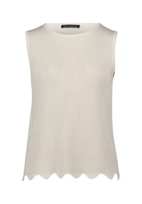 BETTY BARCLAY - Strick-Top ohne Arm - Rohweiß