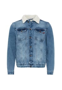 CIPO & BAXX® - Jacke mit Kunstpelz-Kragen - BLUE