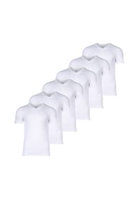 LACOSTE Herren T-Shirts, 6er Pack - Essentials, V-Ausschnitt, Slim Fit, Baumwolle, einfarbig Bild 1