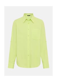 olsen - Hemdbluse, Brusttasche, Damen - 30054 LIME YELLOW