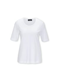 GOLDNER - Kurzgröße: Basic T-Shirt aus reiner Baumwolle - apricot