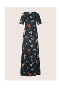 MADELEINE - Maxikleid mit floralem Print - schwarz / rot / multicolor