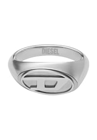 DIESEL® RING - Herren Siegelring, Edelstahl - SILBER